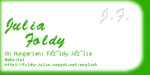 julia foldy business card
