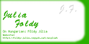 julia foldy business card